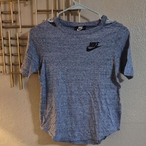 Nike Gray Heather Tee with Black Logo